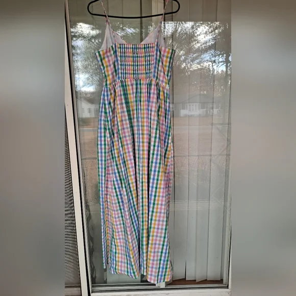 J.Crew Colorful Plaid Sundress Maxi Dress NWT Sz. 10 New With TagsNew wi… - Picture 6 of 8